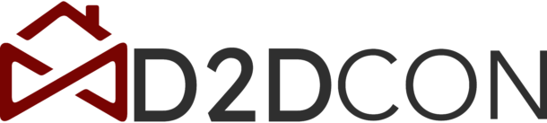 The image displays the logo of the d2d sales business bootcamp, which is stylized with a red and black color scheme and features abstract shapes that could represent connectivity or networking concepts.