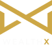 Golden laurel wreath framing the word "wealth," symbolizing prosperity and success in door to door sales.