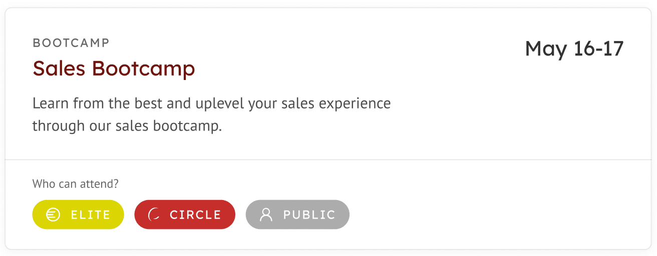 Sales Bootcamp