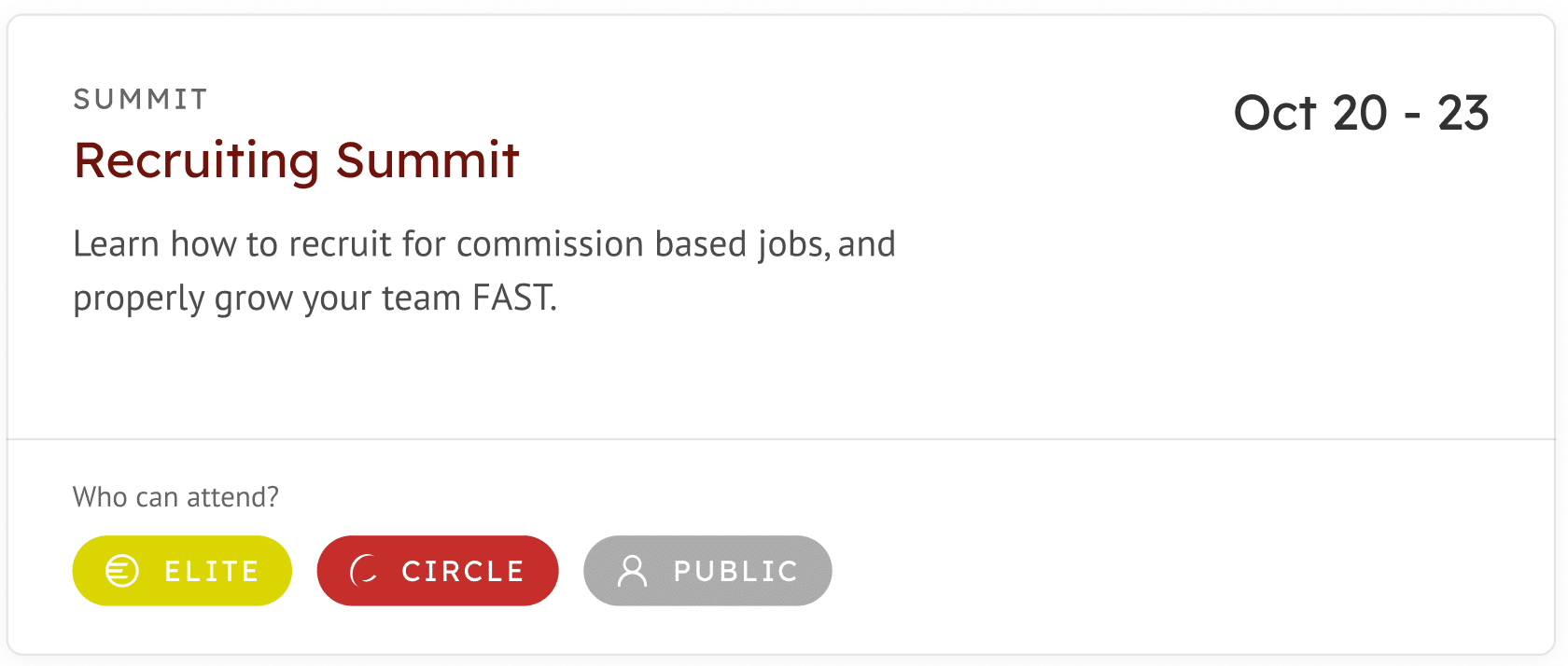 Recruiting Summit