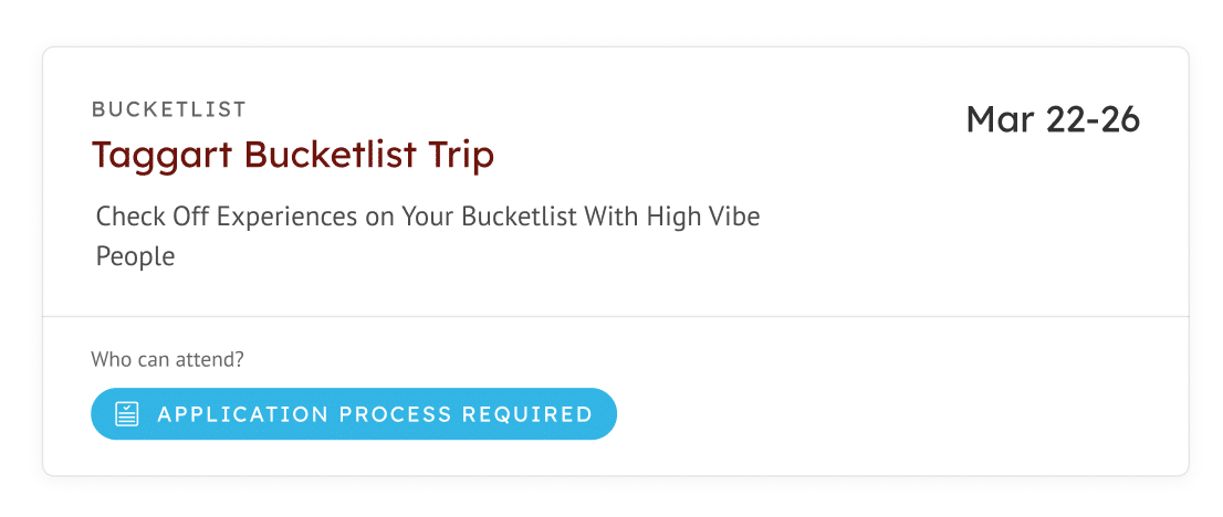 Taggart Bucketlist