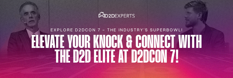 Join D2DCon 7 to learn door to door sales tips, listen to trailblazing speakers, and attend workshops.