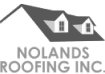 Logo of noland's roofing inc featuring a stylized house with a prominent roof and the company name in bold lettering.