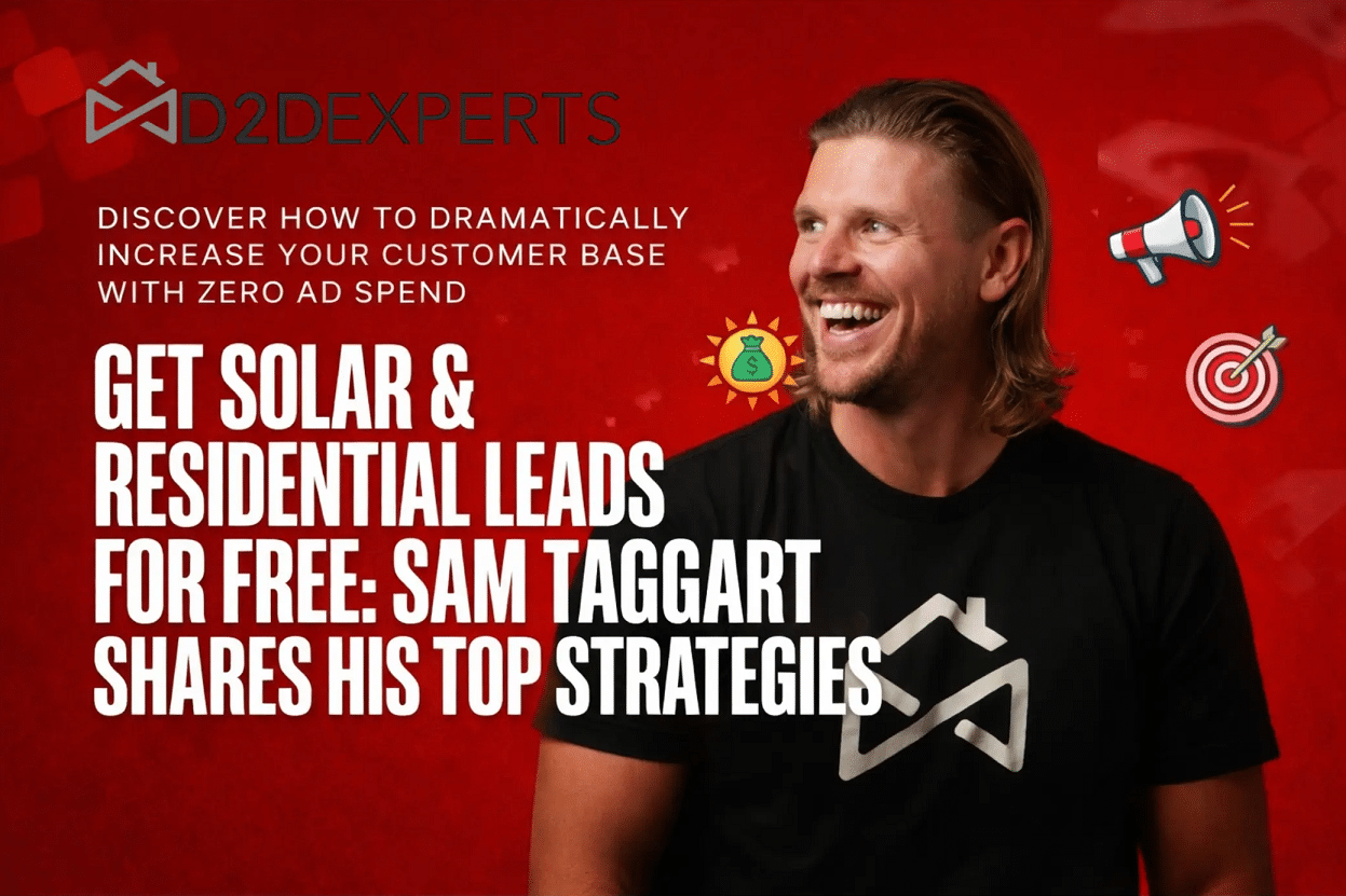 Get Solar & Residential Leads for Free: Sam Taggart Get Solar & Residential Leads for Free: Sam Taggart